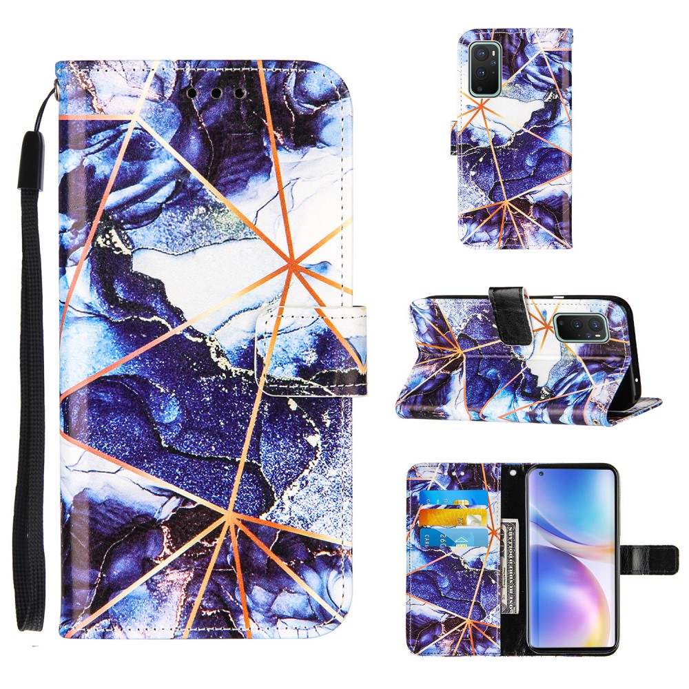  OnePlus 9 - Marmor Textur Läder Fodral