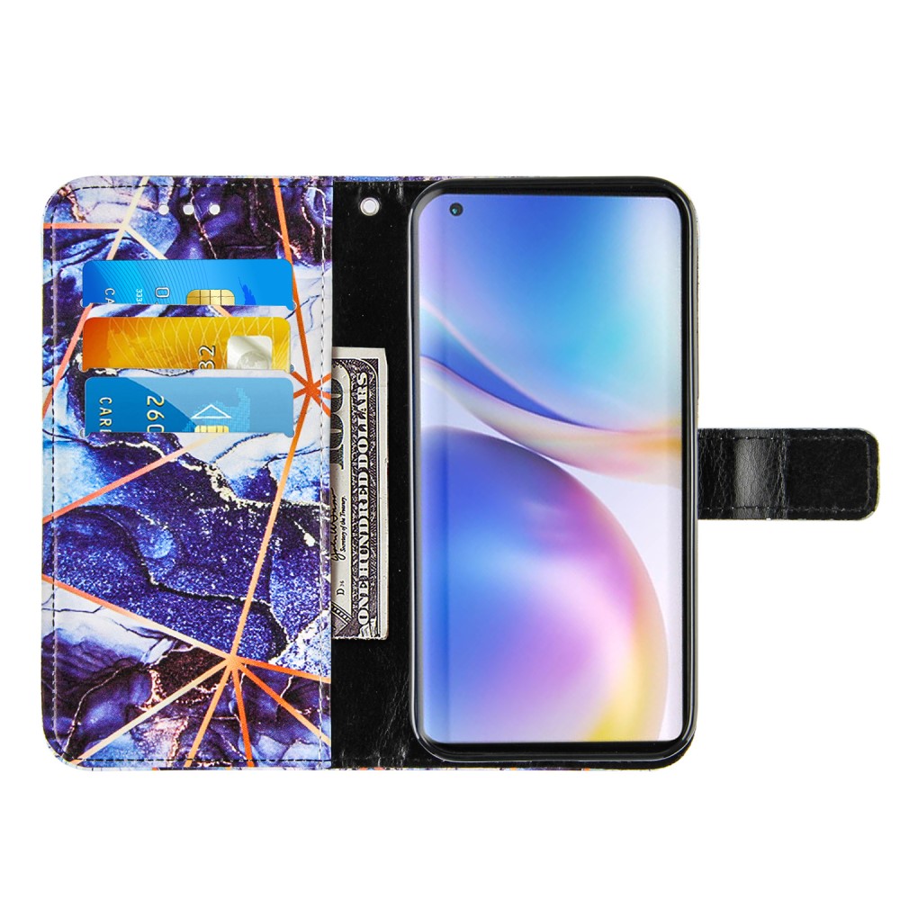  OnePlus 9 - Marmor Textur Läder Fodral