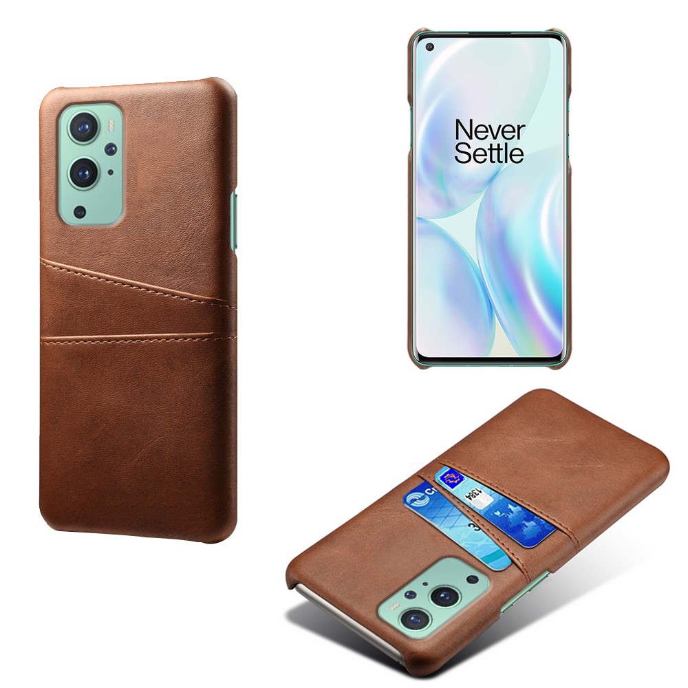 KSQ OnePlus 9 - KSQ Skal Med Kortfack - Brun