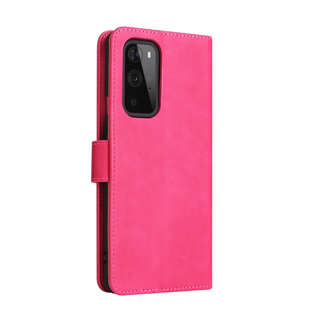  OnePlus 9 - Silkeslent Läder Fodral - Rosa