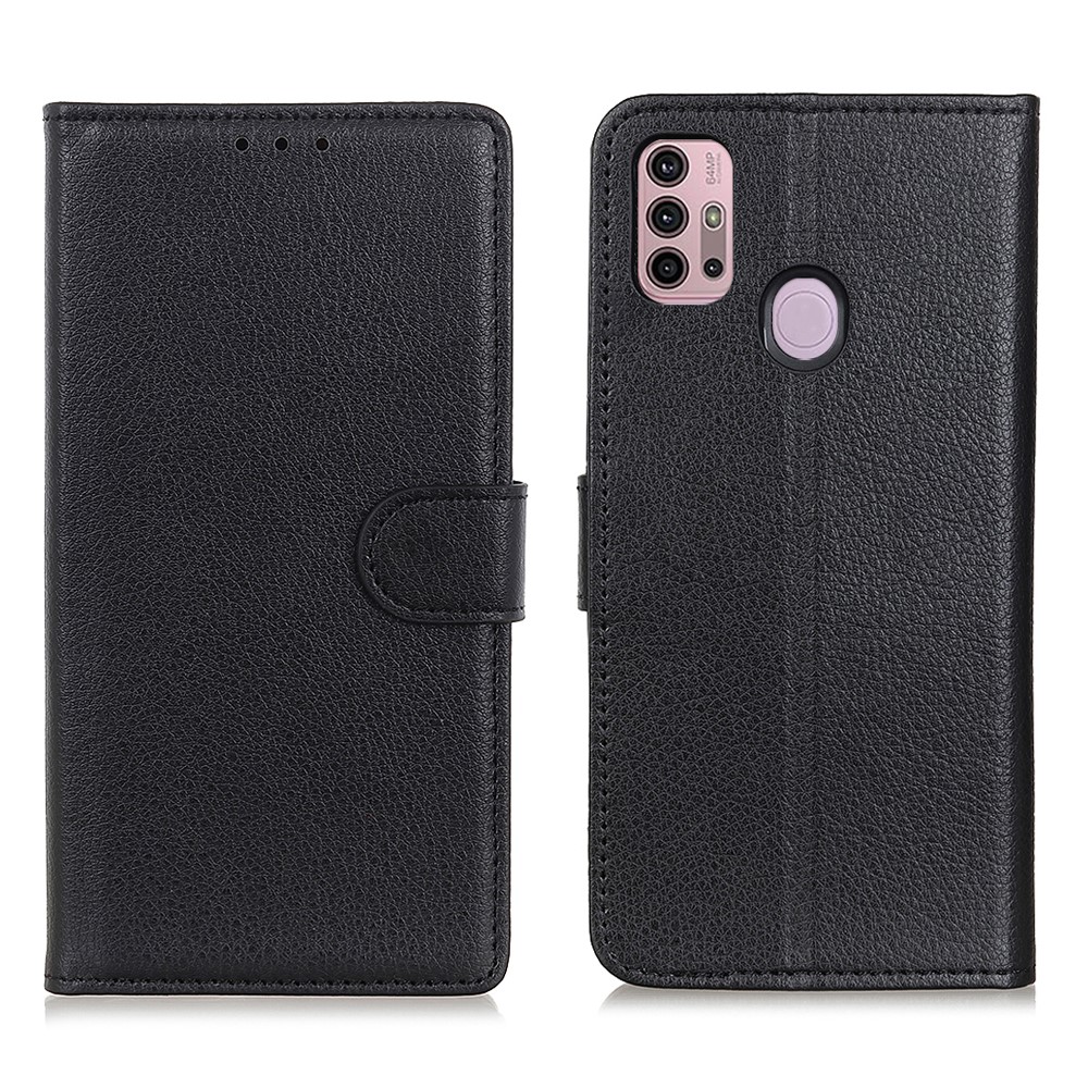  Motorola Moto G10/G20/G30 - Litchi Textur Fodral - Svart