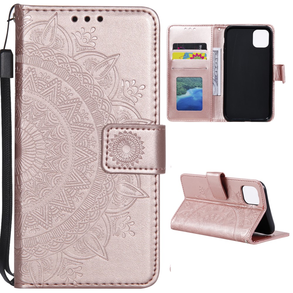  Xiaomi Mi 11 - Mandala Läder Fodral - Roséguld