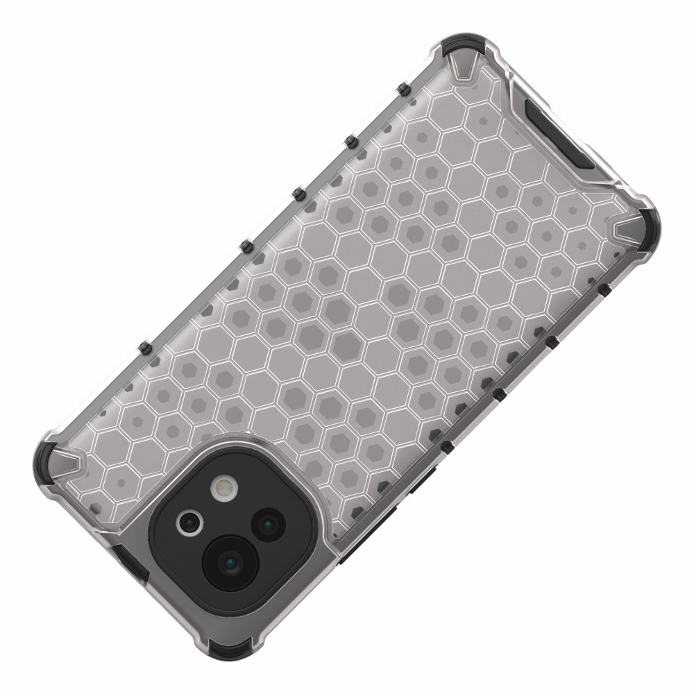  Xiaomi Mi 11 - Armor Honeycomb Textur Skal - Vit