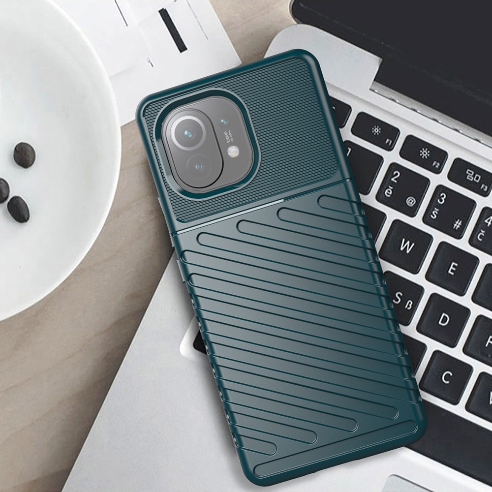  Xiaomi Mi 11 - Twill Textur Skal - Grön