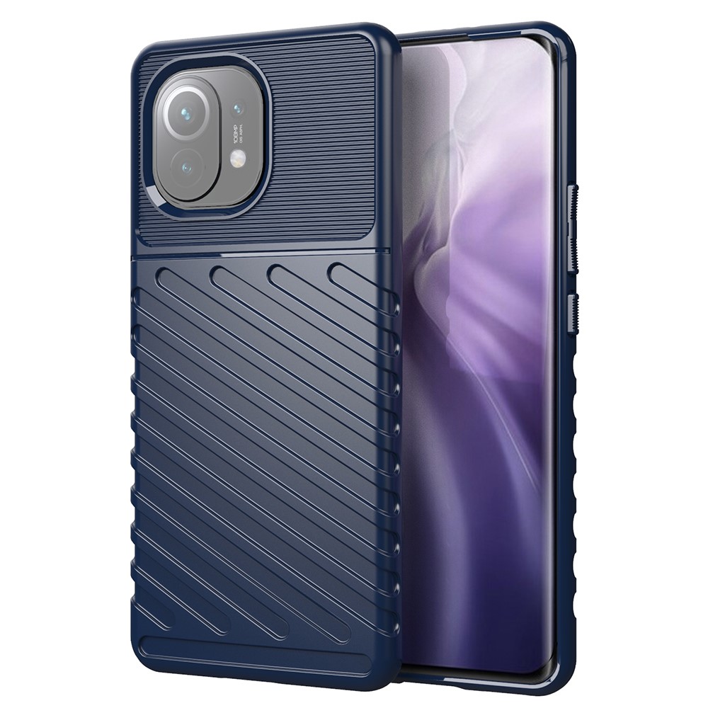  Xiaomi Mi 11 - Twill Textur Skal - Blå