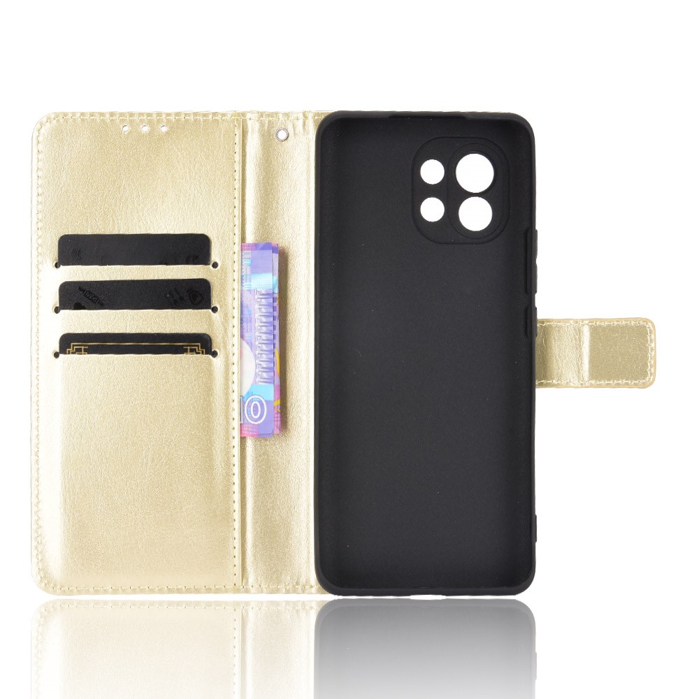  Xiaomi Mi 11 - Crazy Horse Fodral - Guld