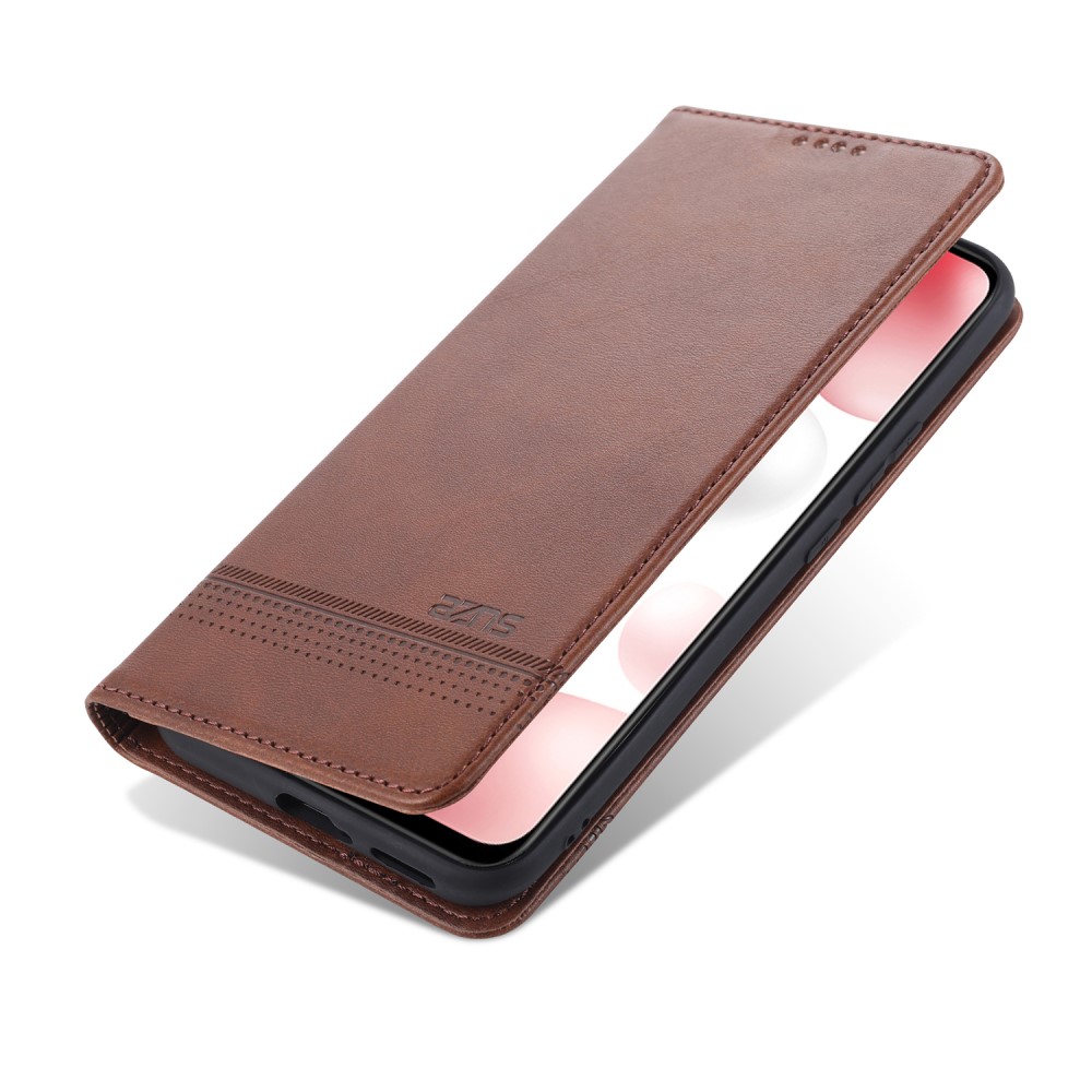 AZNS Xiaomi Mi 11 - AZNS Läder Flip Fodral - Brun