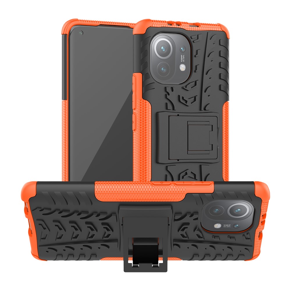  Xiaomi Mi 11 - Ultimata Stöttåliga Skalet med Stöd - Orange