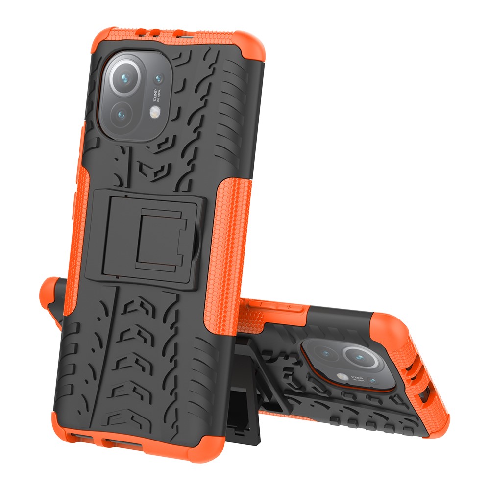  Xiaomi Mi 11 - Ultimata Stöttåliga Skalet med Stöd - Orange