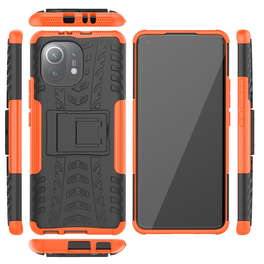  Xiaomi Mi 11 - Ultimata Stöttåliga Skalet med Stöd - Orange