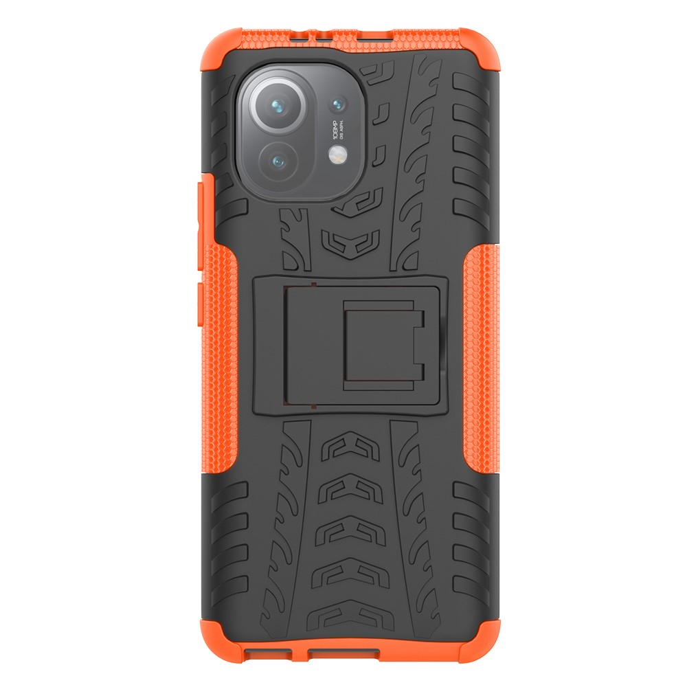  Xiaomi Mi 11 - Ultimata Stöttåliga Skalet med Stöd - Orange