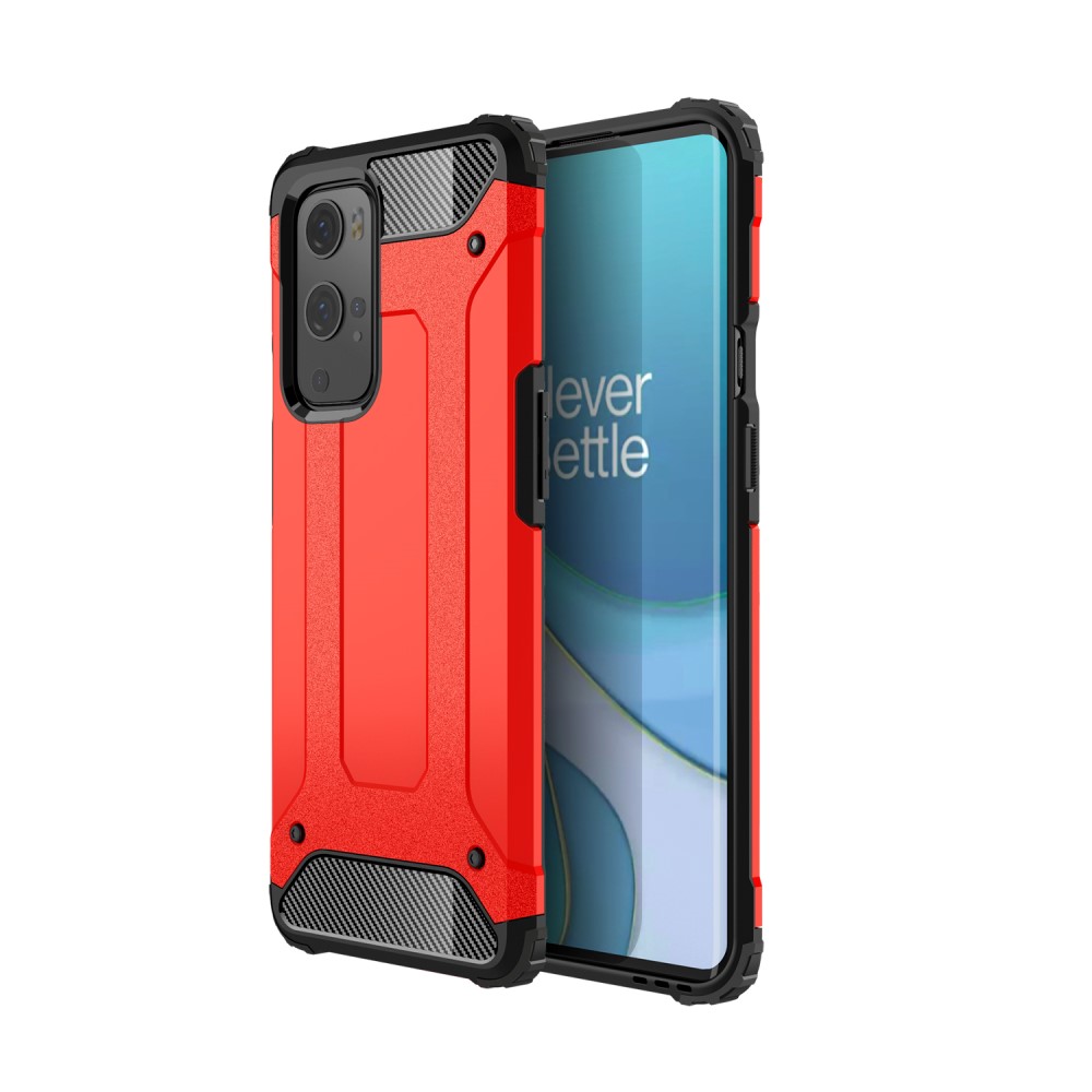  OnePlus 9 Pro - Shockproof Armor Hybrid Skal - Röd