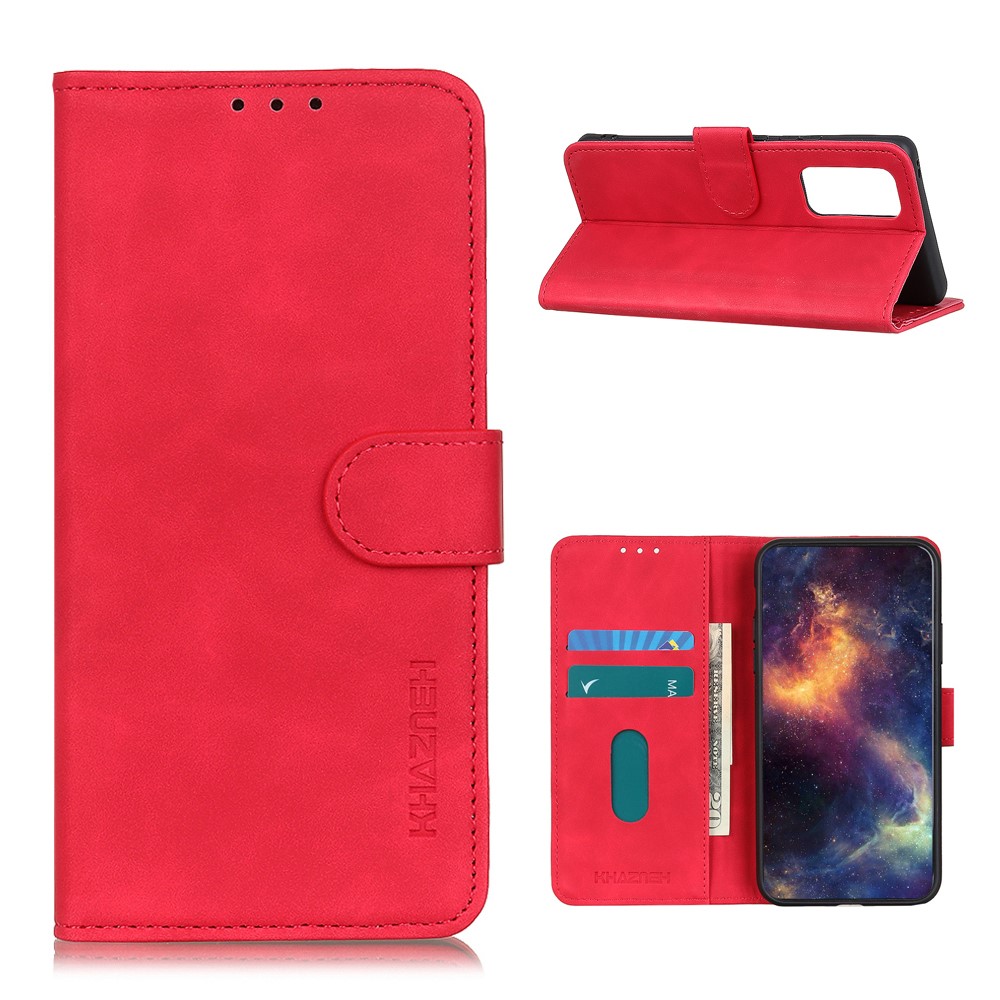 KHAZNEH OnePlus 9 Pro - KHAZNEH Retro Läder Fodral - Röd