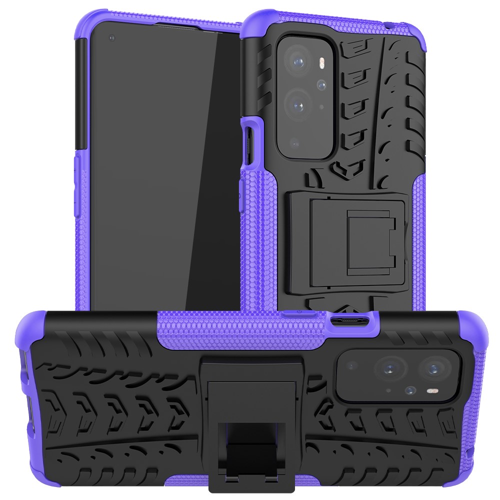  OnePlus 9 Pro - Ultimata Stöttåliga Skalet med Stöd - Lila