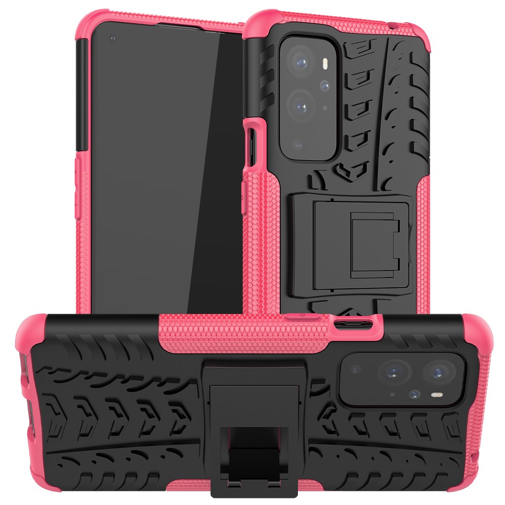  OnePlus 9 Pro - Ultimata Stöttåliga Skalet med Stöd - Rosa