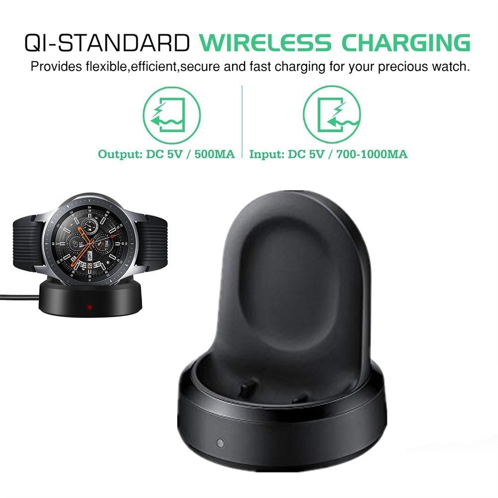  Dockstation Trådlös USB Laddare för Galaxy Watch 46mm (SM-R800) / 42mm (SM-R810)