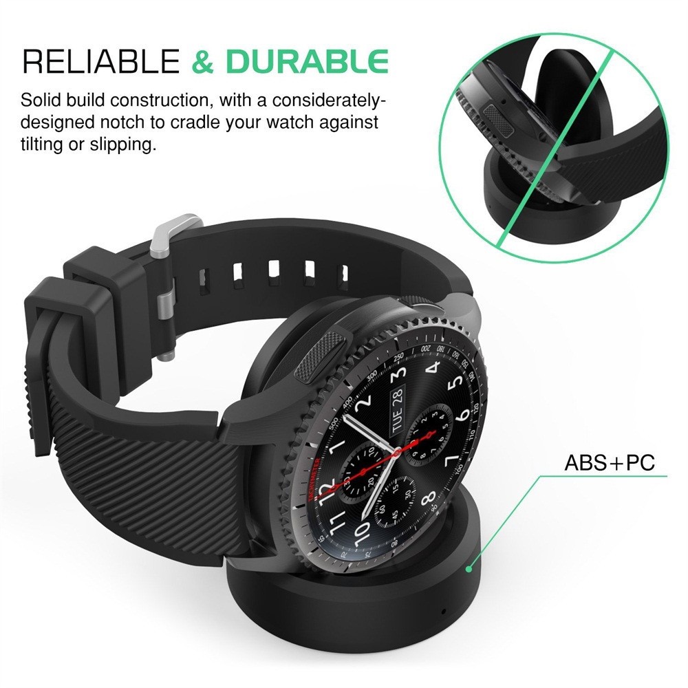  Dockstation Trådlös USB Laddare för Galaxy Watch 46mm (SM-R800) / 42mm (SM-R810)