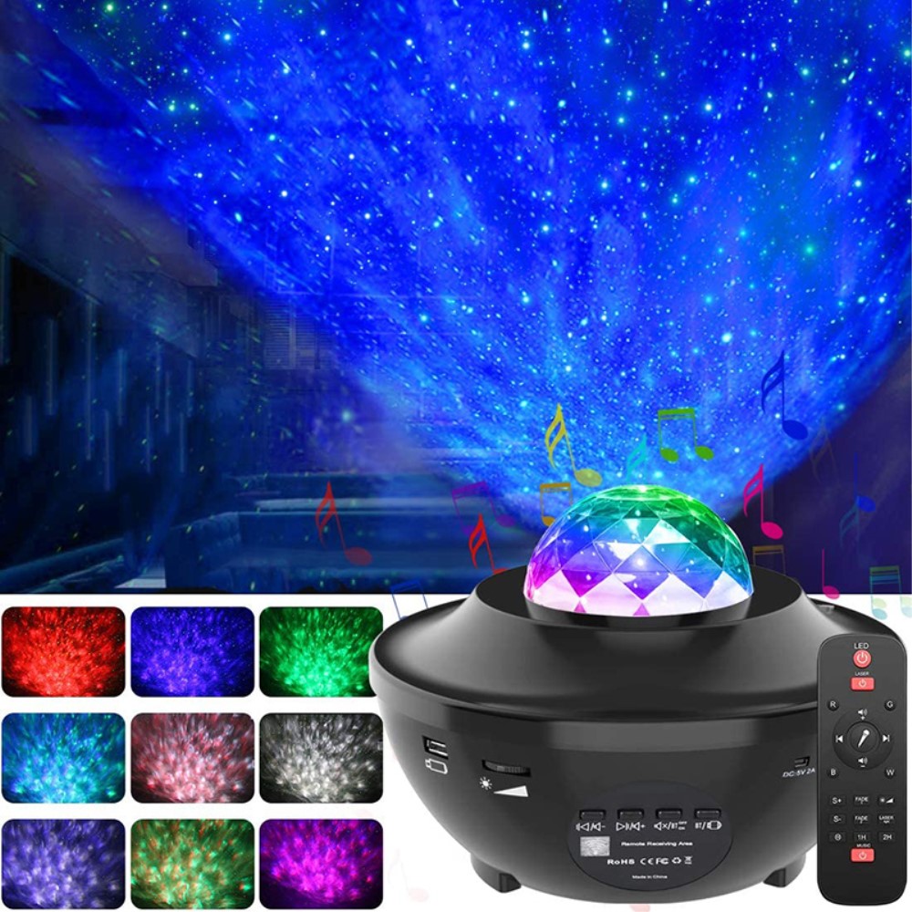  Galaxylampa / Stjärnprojektor LED Med Bluetooth Högtalare