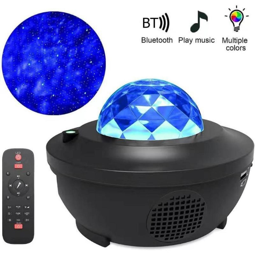  Galaxylampa / Stjärnprojektor LED Med Bluetooth Högtalare