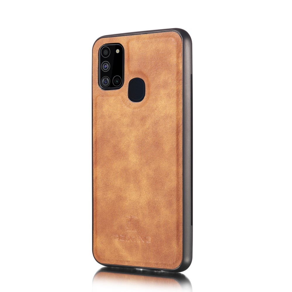 DG.MING Samsung Galaxy A21s - DG.MING 2in1 Magnet Fodral - Brun