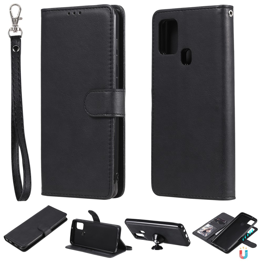  Samsung Galaxy A21s - 2in1 Magnet Skal / Plånboksfodral - Svart