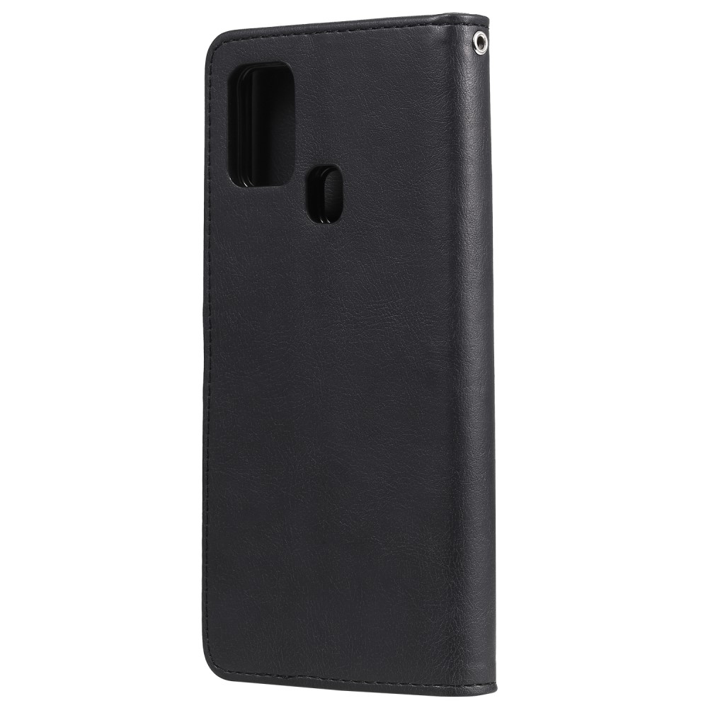  Samsung Galaxy A21s - 2in1 Magnet Skal / Plånboksfodral - Svart