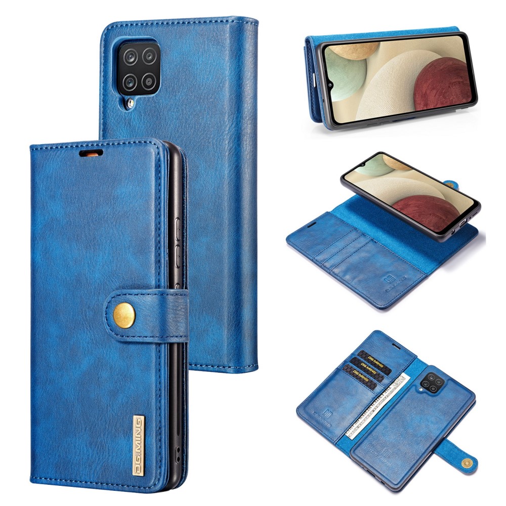 DG.MING Samsung Galaxy A12 - DG.MING 2in1 Magnet Fodral - Blå