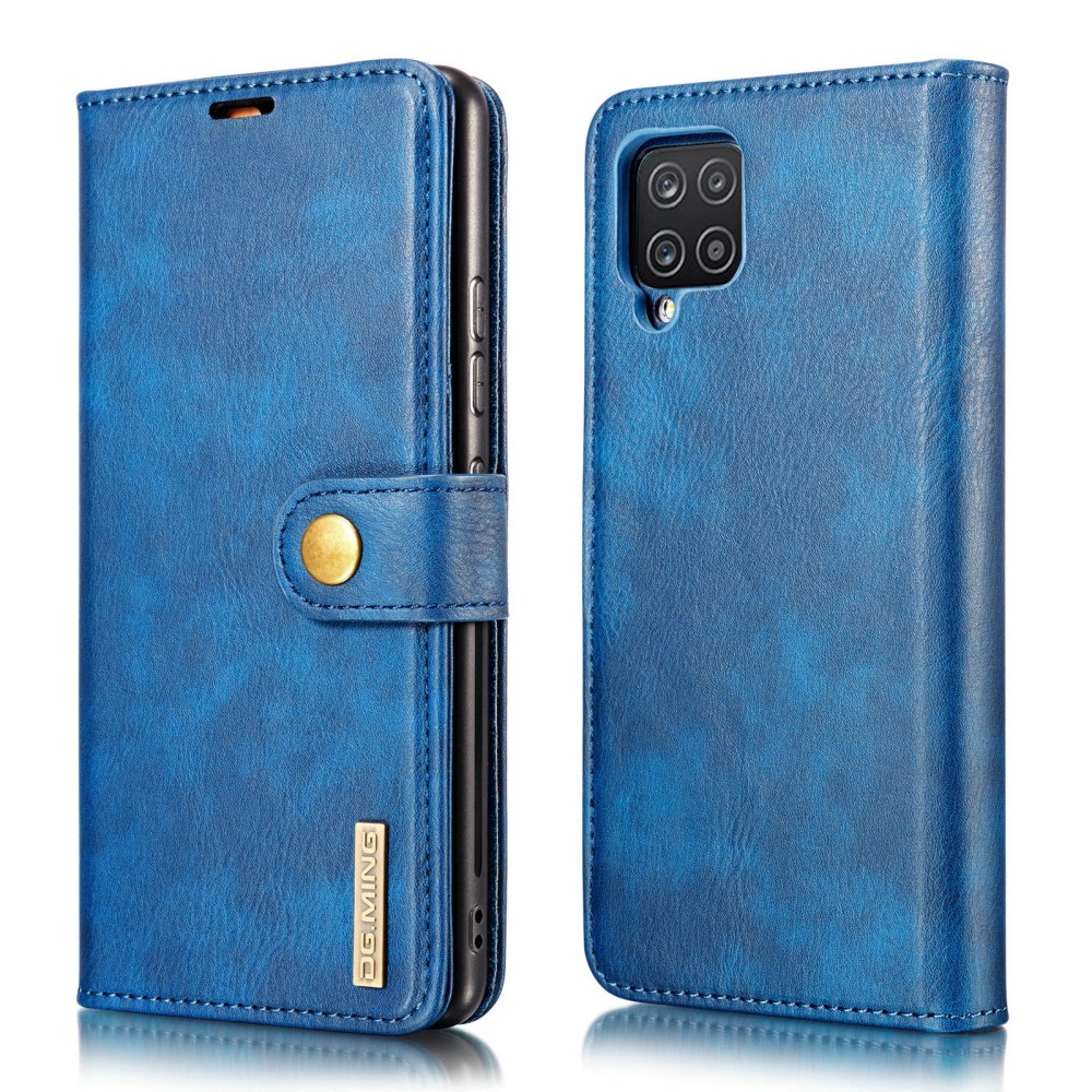 DG.MING Samsung Galaxy A12 - DG.MING 2in1 Magnet Fodral - Blå