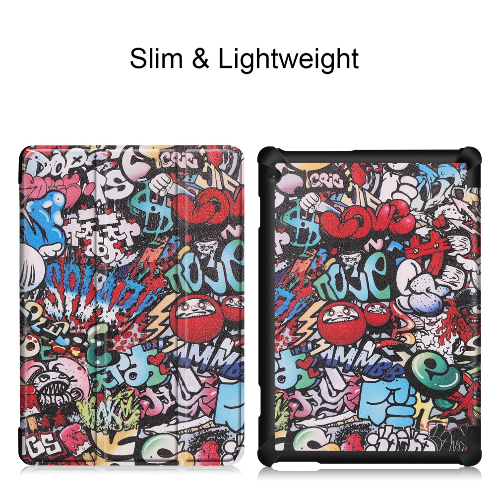  Lenovo Tab M10 TB-X605F TB-X505F Tri-Fold Fodral - Grafitti