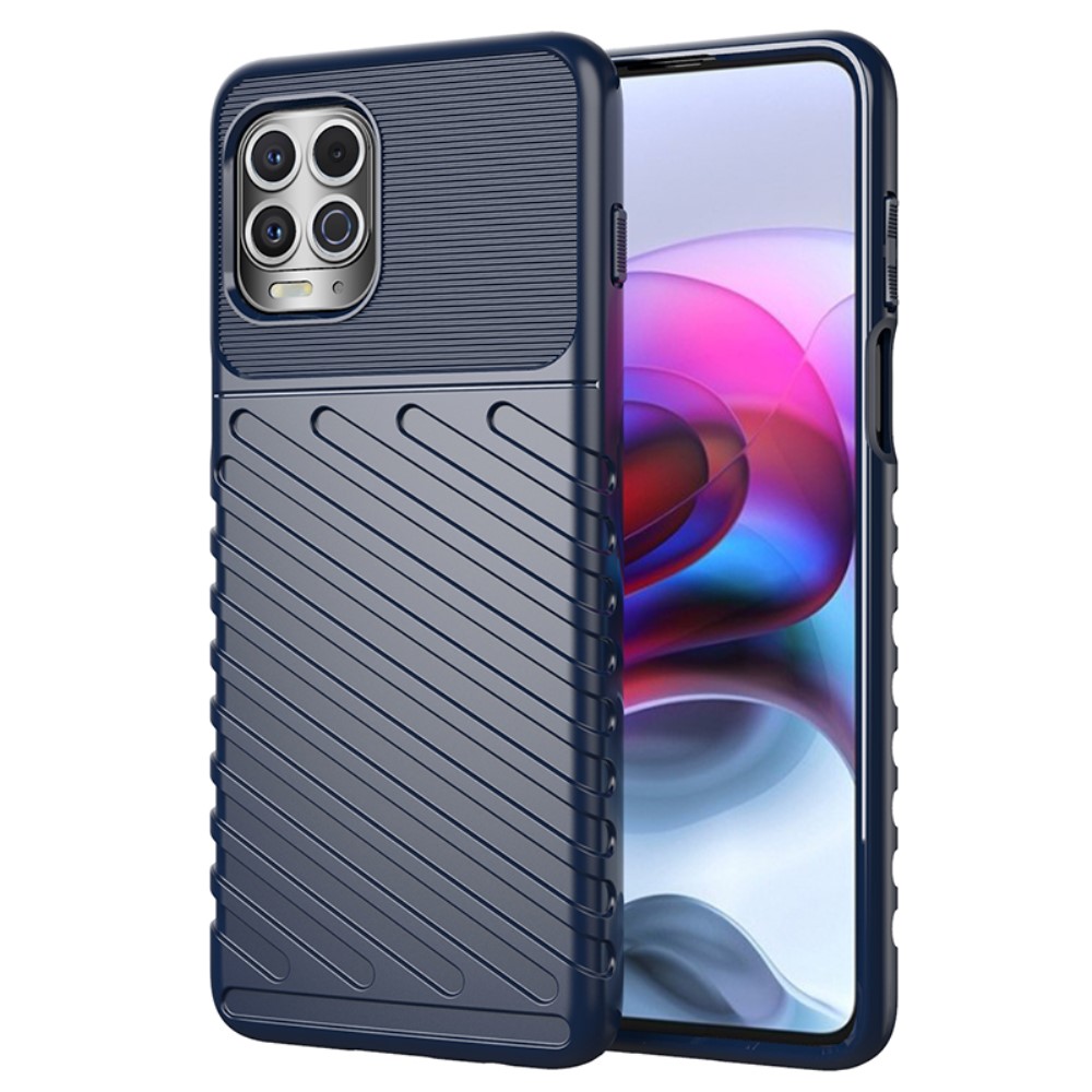  Motorola Moto G100 - Twill Textur Skal - Blå