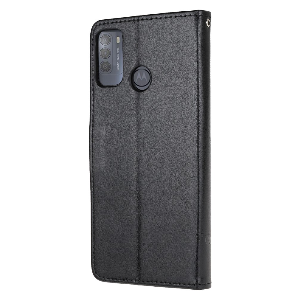  Motorola Moto G50 - Butterfly Flower Fodral - Svart
