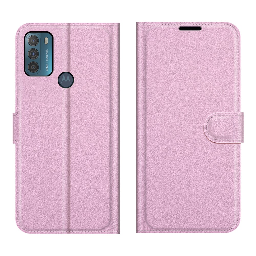  Motorola Moto G50 - Litchi Plånboksfodral - Ljus Rosa