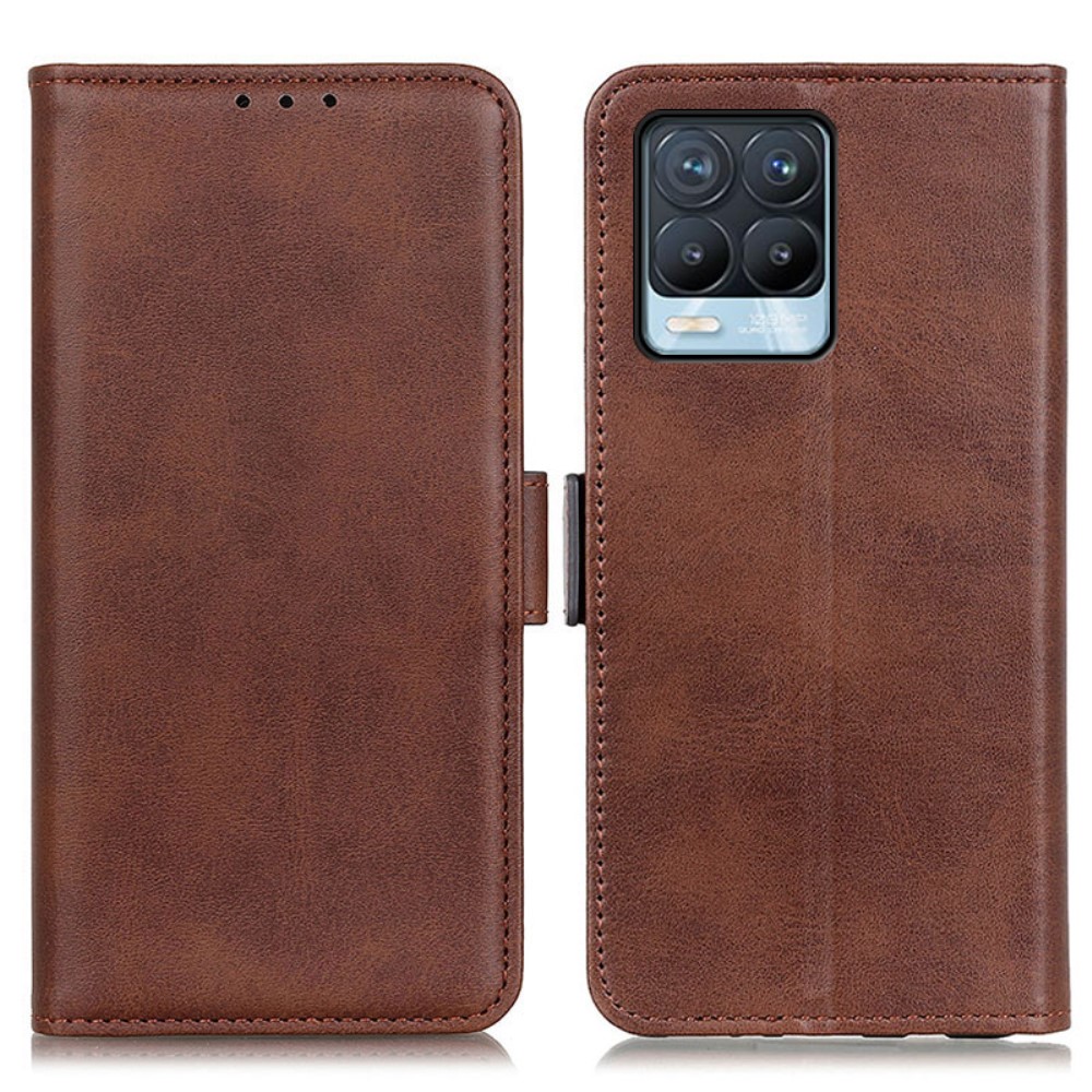  Realme 8 / 8 Pro - Fodral Med Magnetisk Stängning - Brun