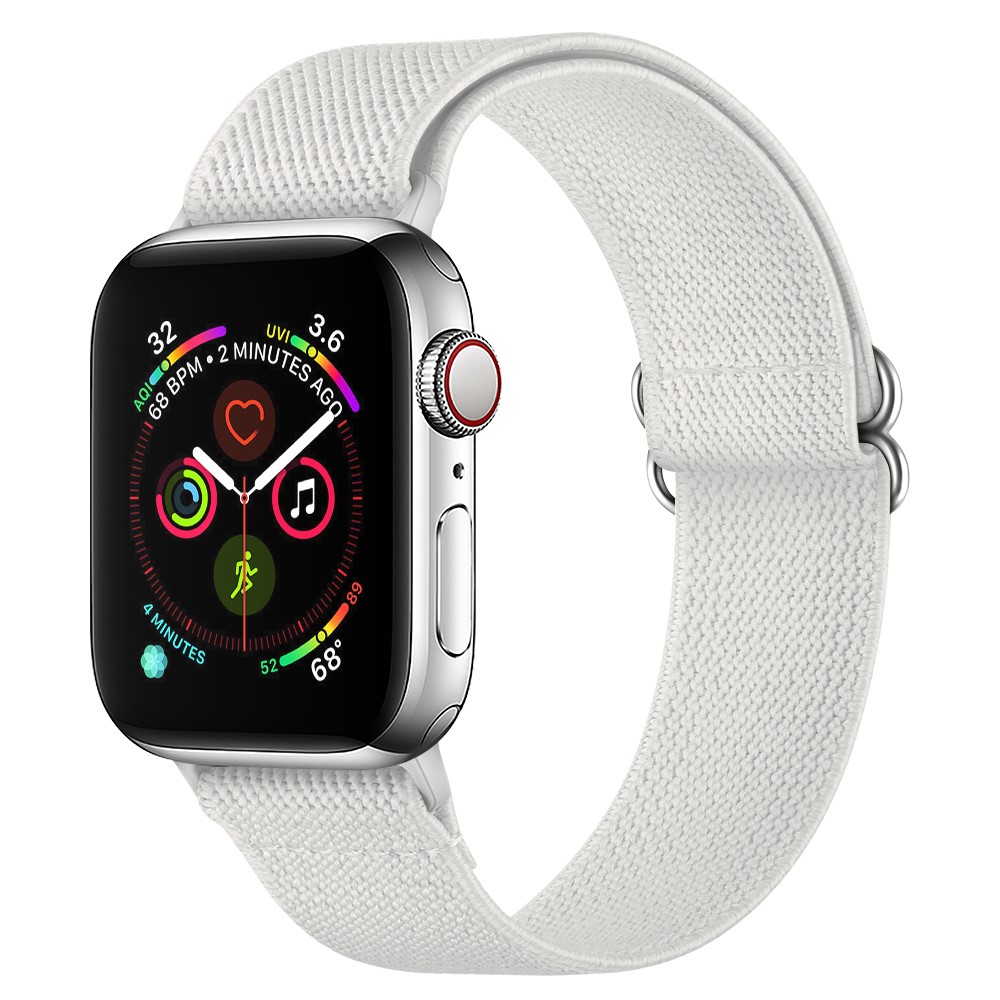  Nylon Armband Justerbart Apple Watch 42/44/45/46/49 mm Vit