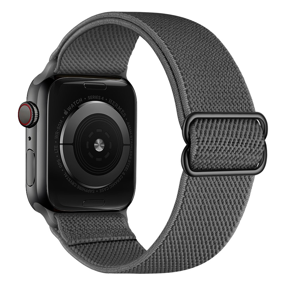  Nylon Armband Justerbart Apple Watch 42/44/45/46/49 mm Mörk Grå