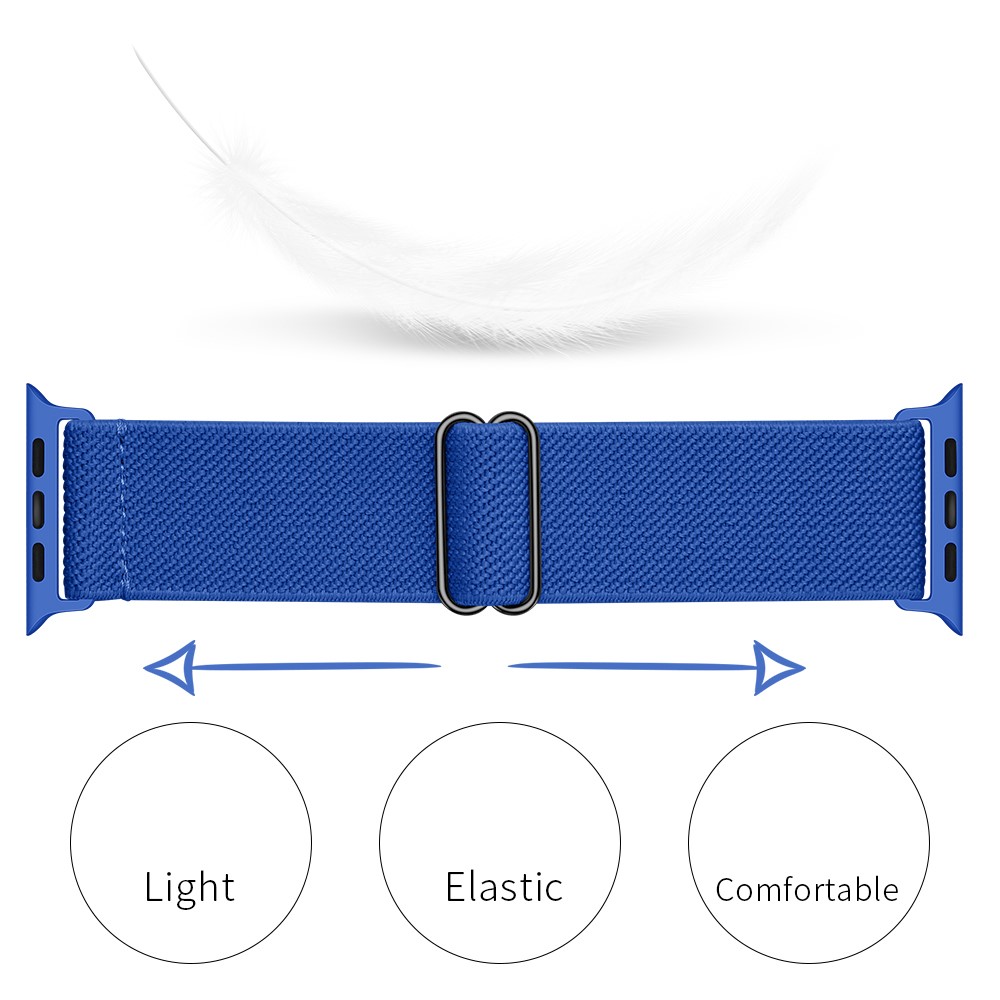  Nylon Armband Justerbart Apple Watch 42/44/45/46/49 mm Blå