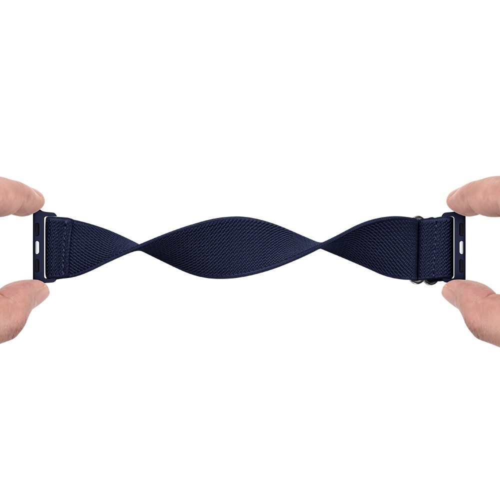  Nylon Armband Justerbart Apple Watch 42/44/45/46/49 mm Mörk Blå