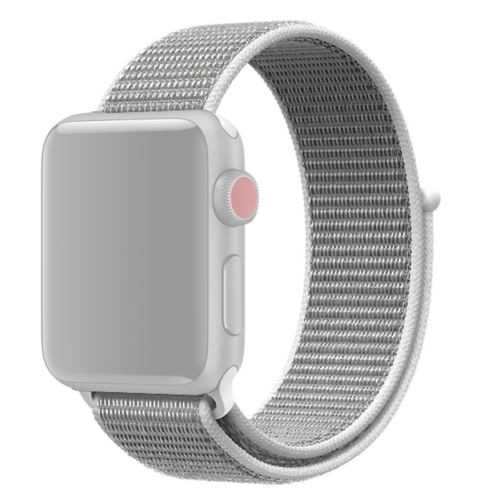  Nylon Loop Armband Justerbart Apple Watch 42/41/40/38 mm - Vit