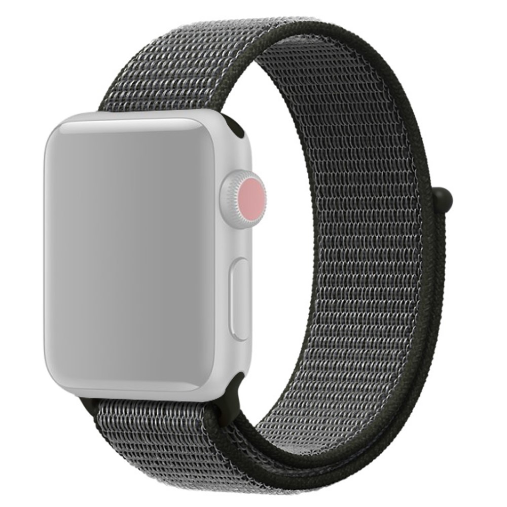  Nylon Loop Armband Justerbart Apple Watch 42/41/40/38 mm - Mörk Grön