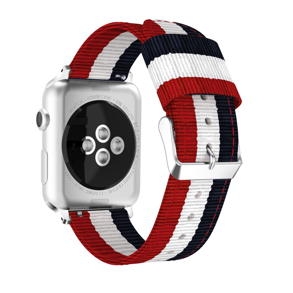  Nylon Armband Med Vertikal Design Apple Watch 42/44/45/46/49 mm