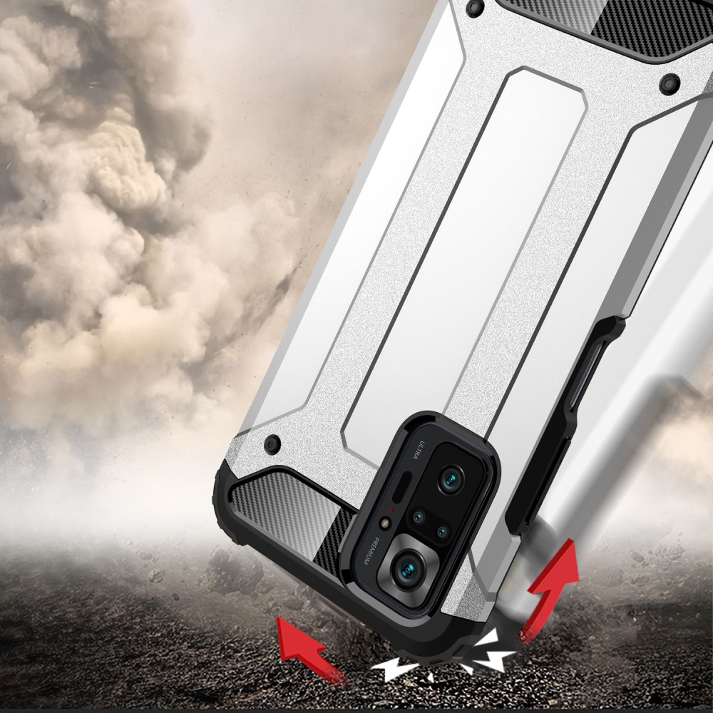  Xiaomi Redmi Note 10 Pro - Shockproof Armor Hybrid Skal - Mörk Blå