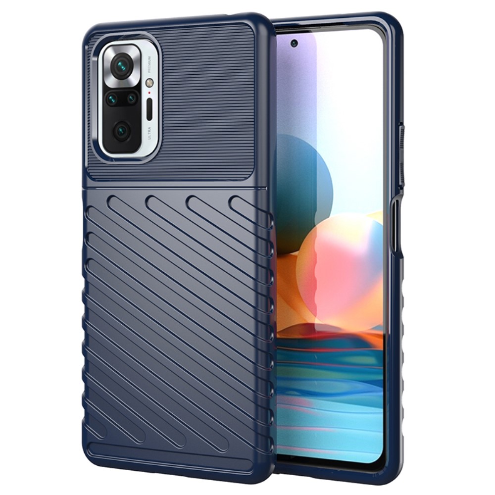  Xiaomi Redmi Note 10 Pro - Twill Textur Skal - Blå
