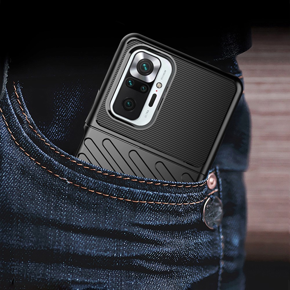  Xiaomi Redmi Note 10 Pro - Twill Textur Skal - Blå