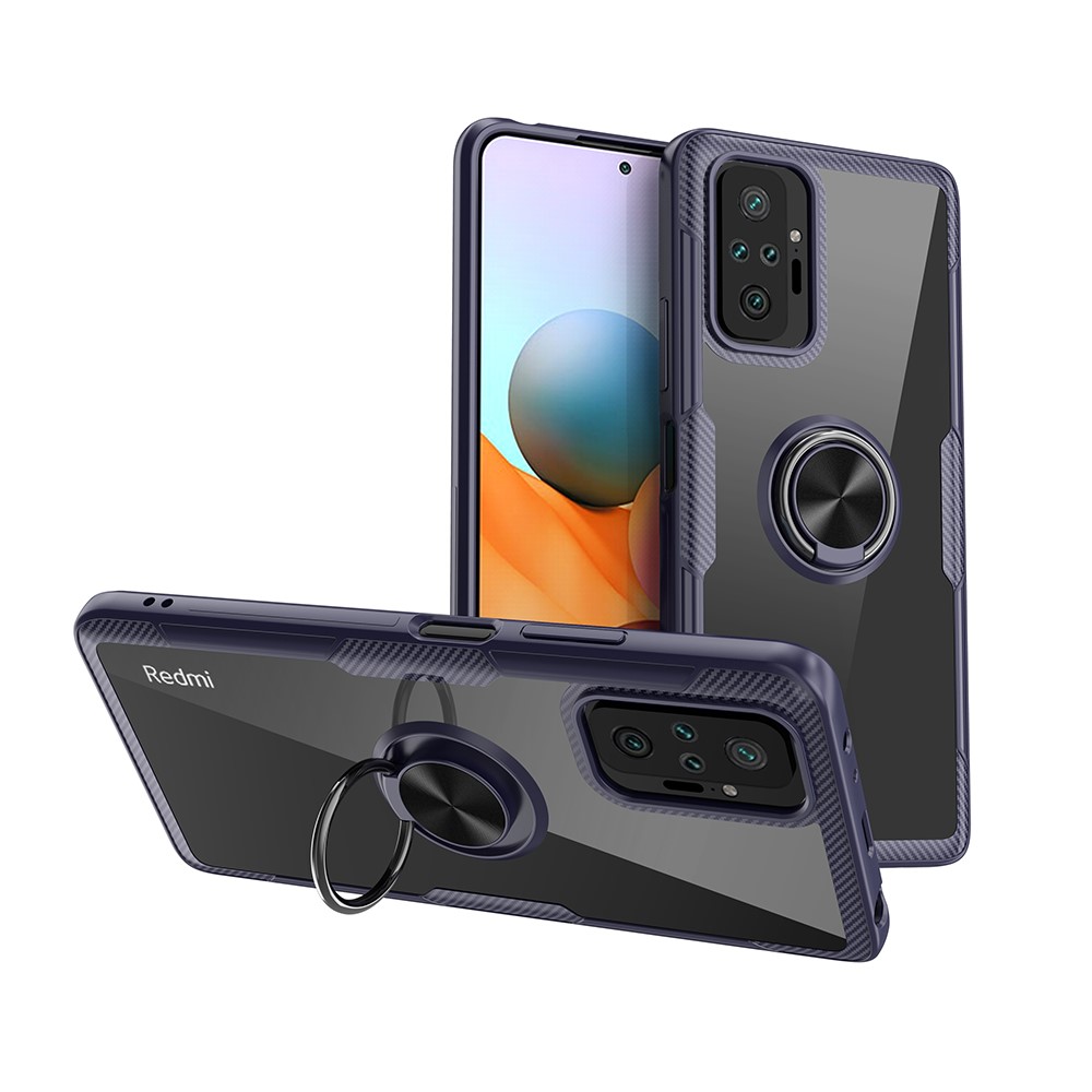  Xiaomi Redmi Note 10 Pro - Hybrid Ring Skal - Blå/Svart