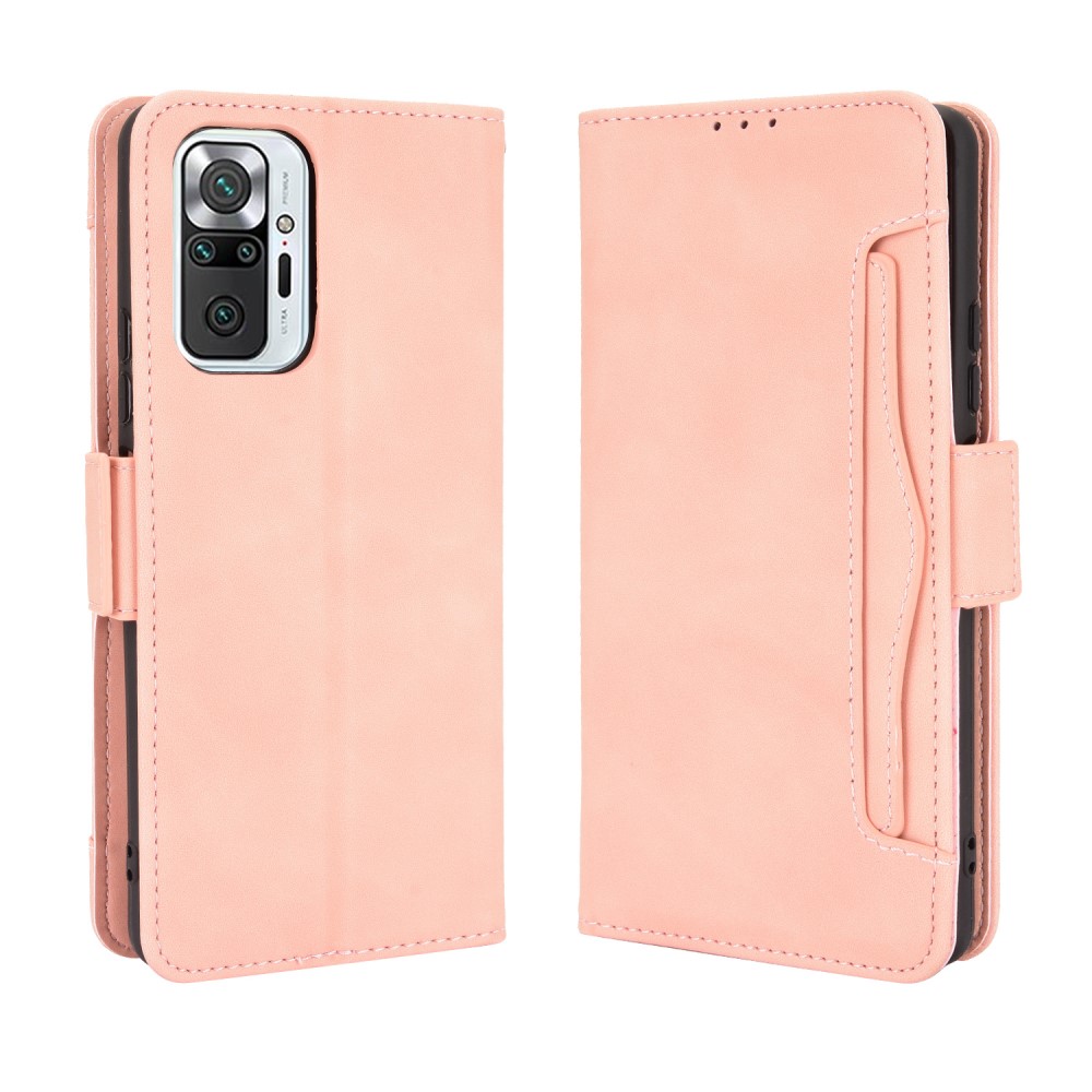  Xiaomi Redmi Note 10 Pro - Fodral Med Avtagbart Kortfodral - Ljus Rosa