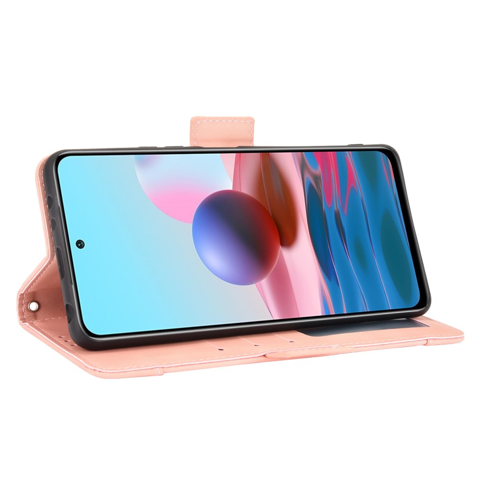  Xiaomi Redmi Note 10 Pro - Fodral Med Avtagbart Kortfodral - Ljus Rosa
