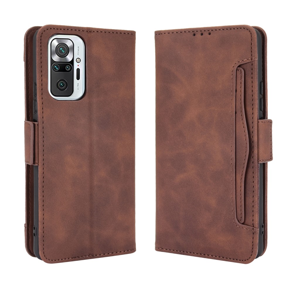  Xiaomi Redmi Note 10 Pro - Fodral Med Avtagbart Kortfodral - Brun