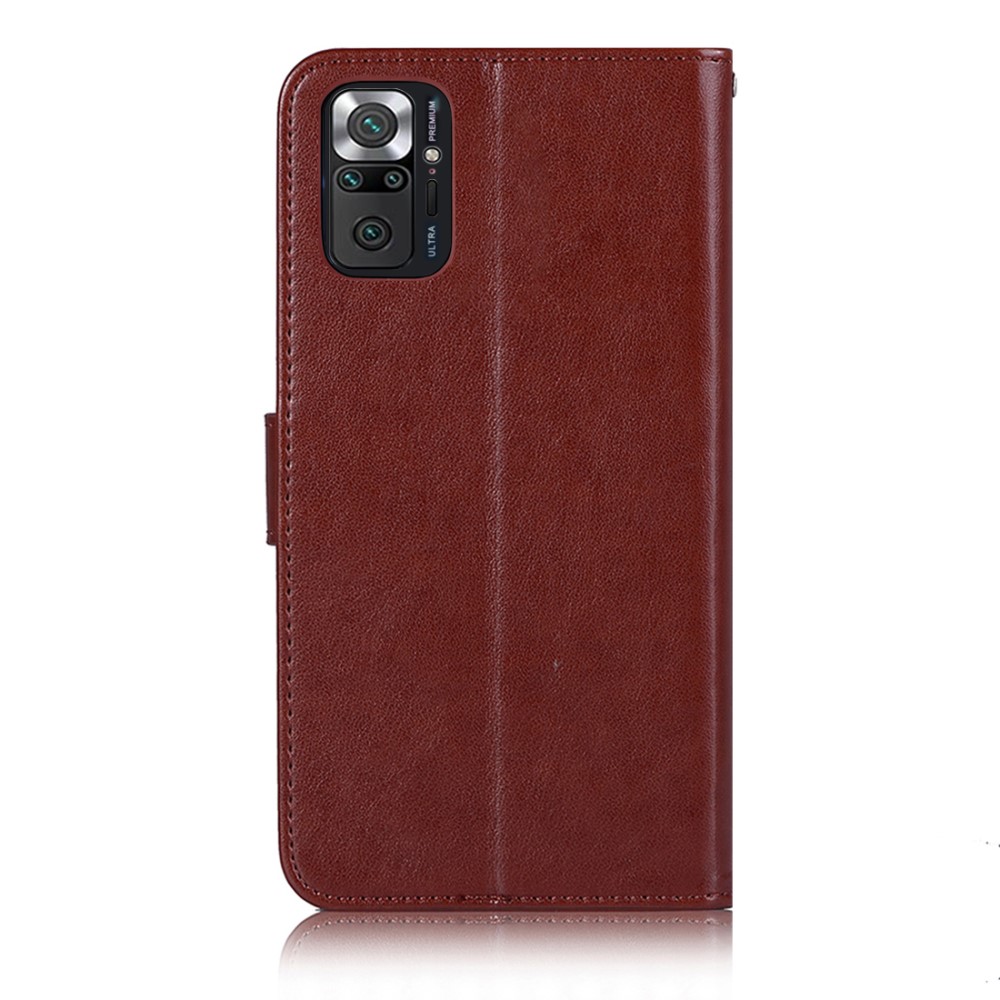  Xiaomi Redmi Note 10 Pro - Owl Dream Catcher Läder Fodral - Brun