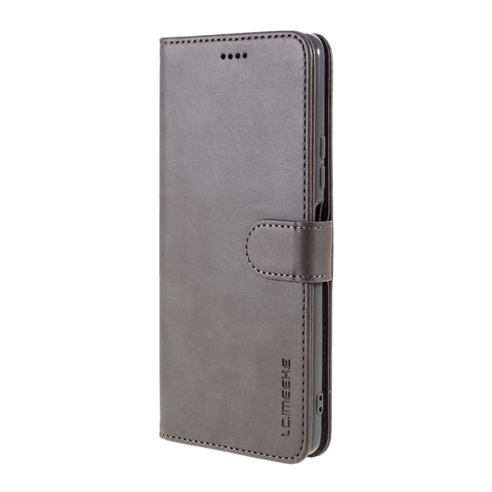 LC.IMEEKE Xiaomi Redmi Note 10 Pro - LC.IMEEKE Läder Fodral - Grå