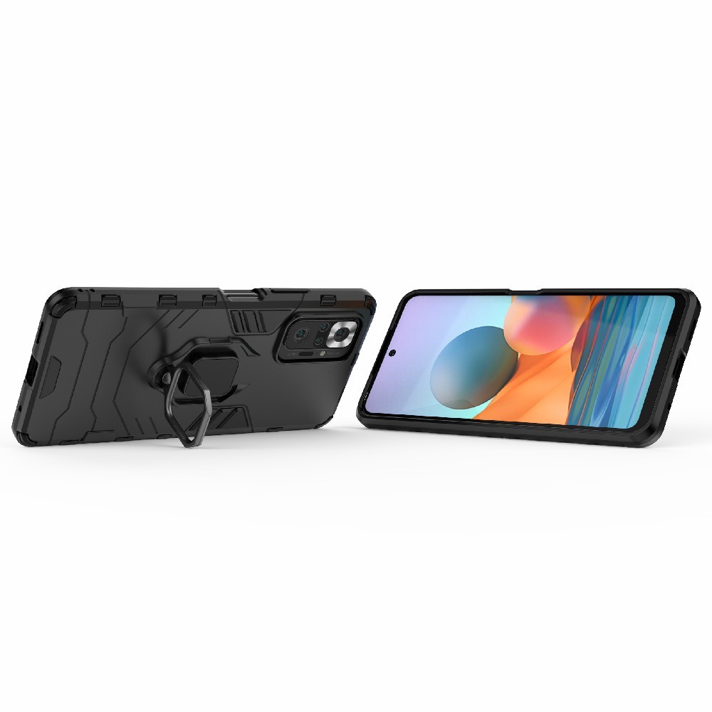  Xiaomi Redmi Note 10 Pro - Hybrid Armor Ring Skal - Svart
